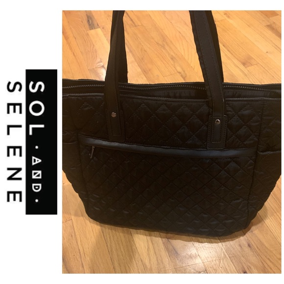 sol and selene Handbags - Sol & Selene black laptop weekend bag NEW